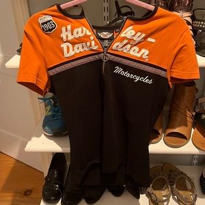 Harley Davidson zip front top